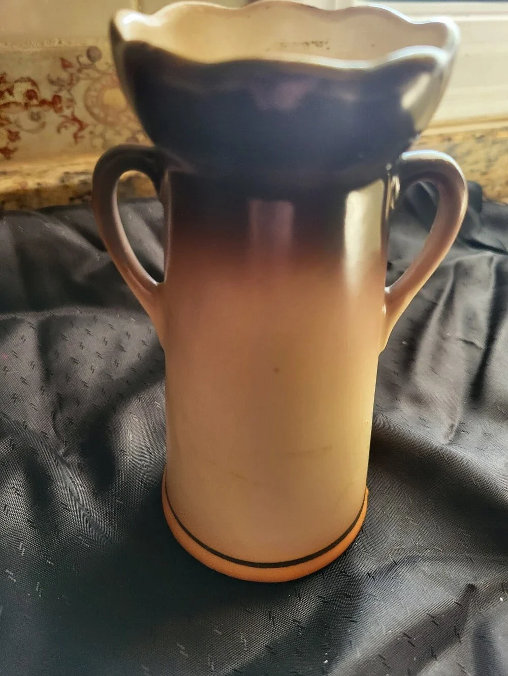 Stamped Cechalovakia 5.25 Inch Hanfpainted Rose Vase